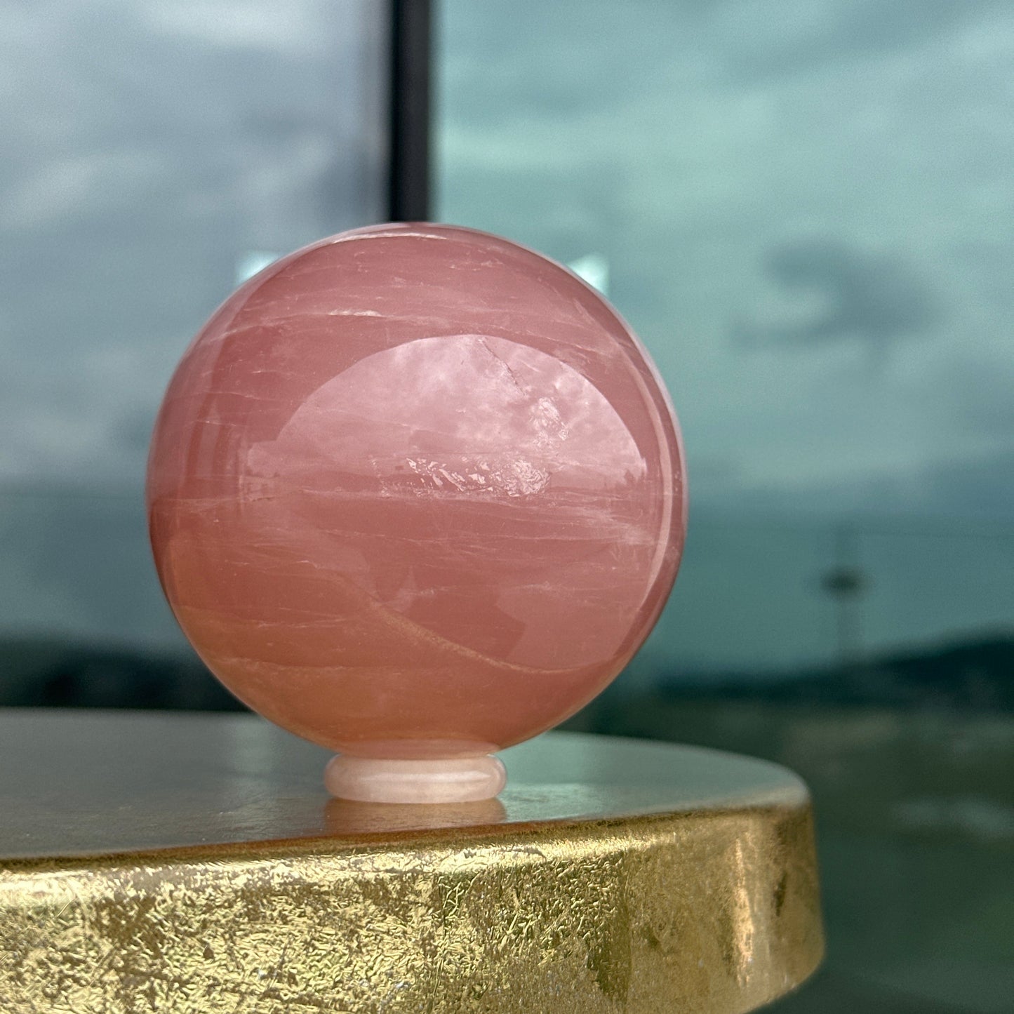Gemmy Dark Rose Quartz Sphere