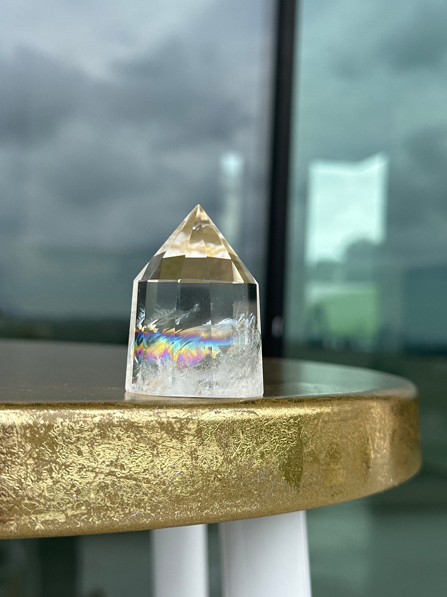 12 Sided Clear Quartz Tower