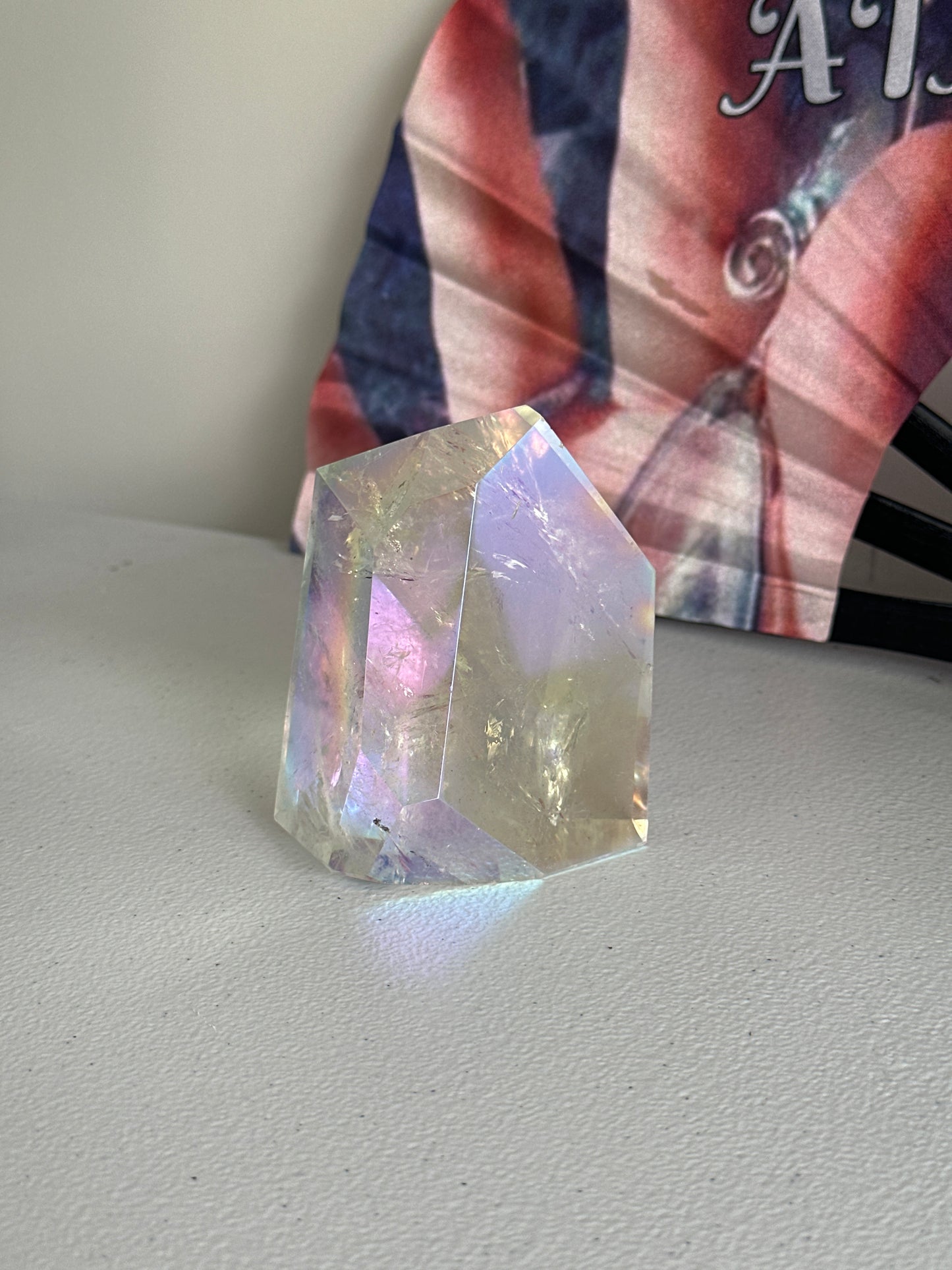 Clear Quartz Freeform with Aura Coating