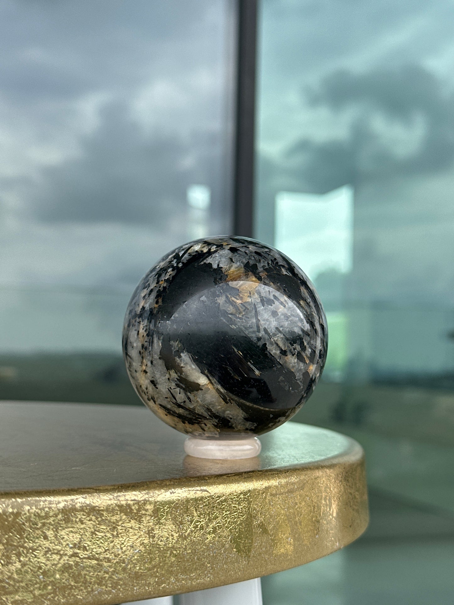 Tourmalated Quartz Sphere