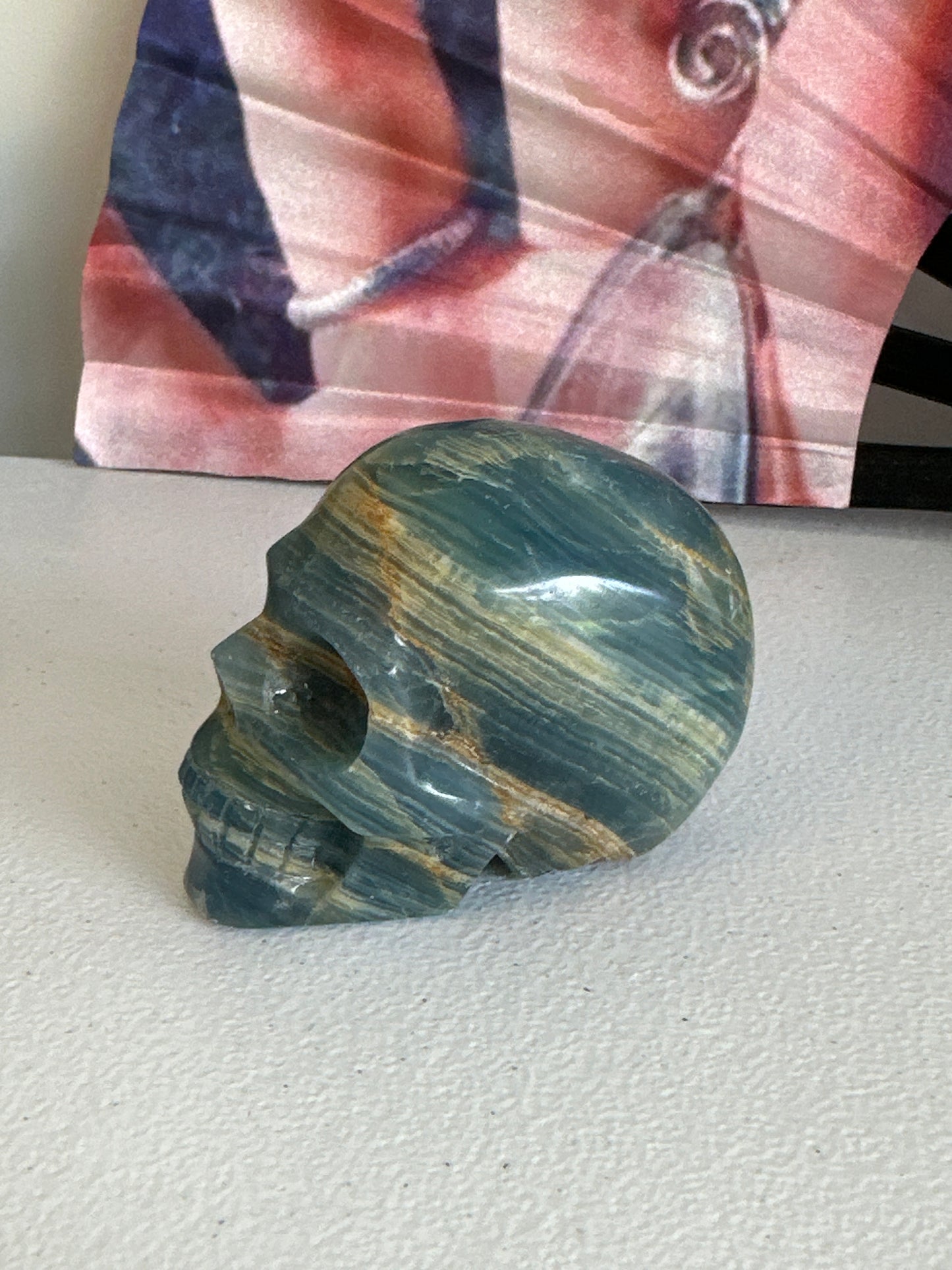 Lemurian Blue Calcite Skull