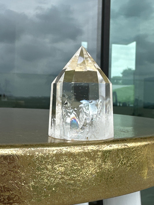 12 Sided Clear Quartz Tower