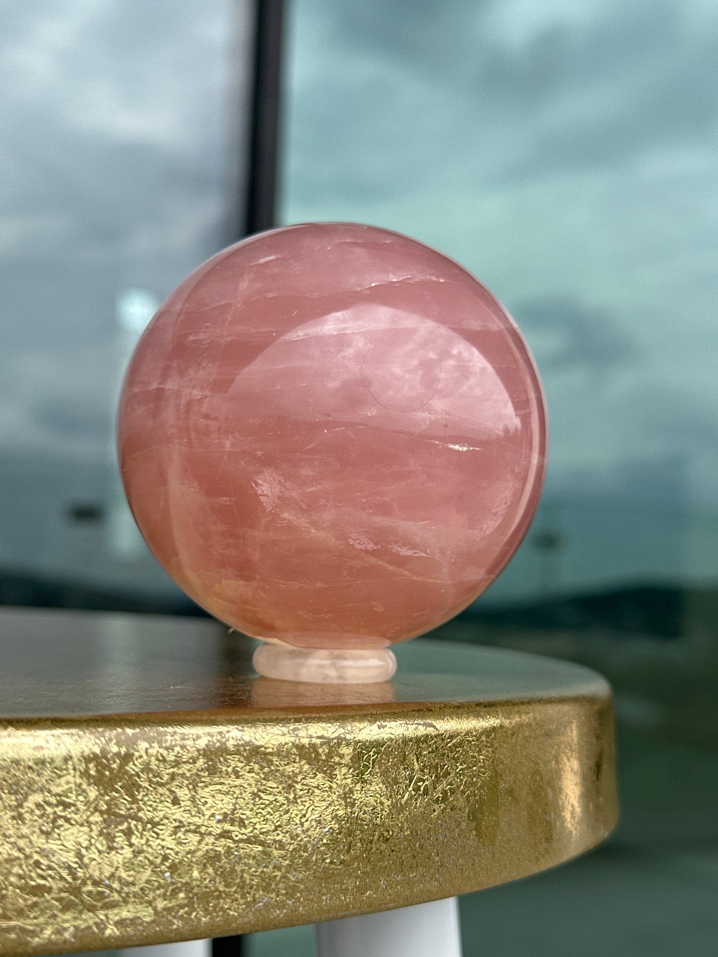 Gemmy Dark Rose Quartz Sphere