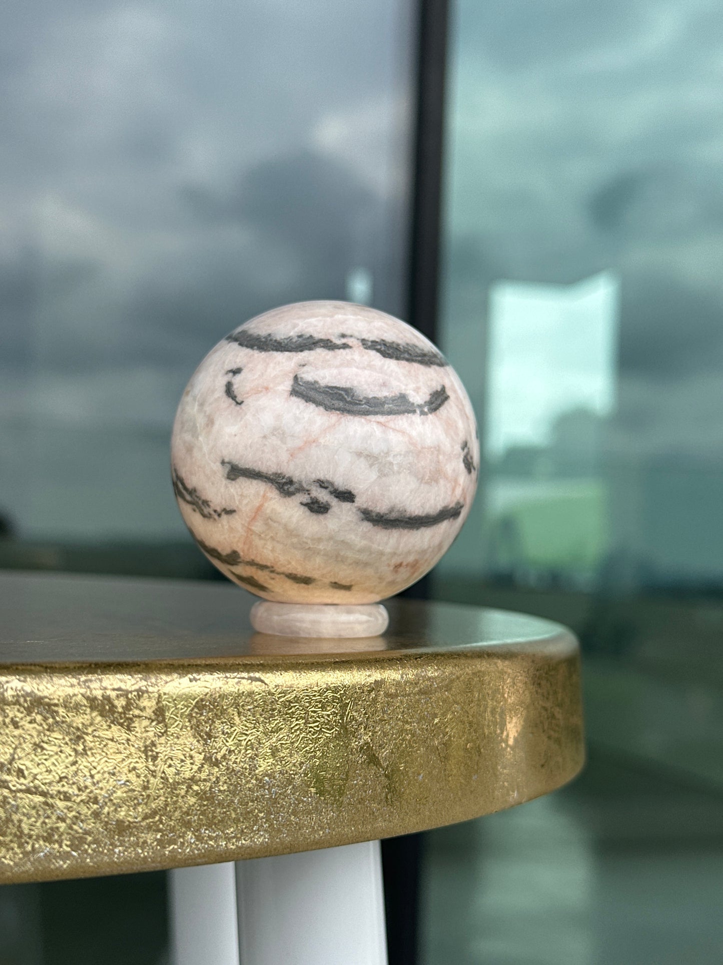 PInk Zebra Jasper Sphere