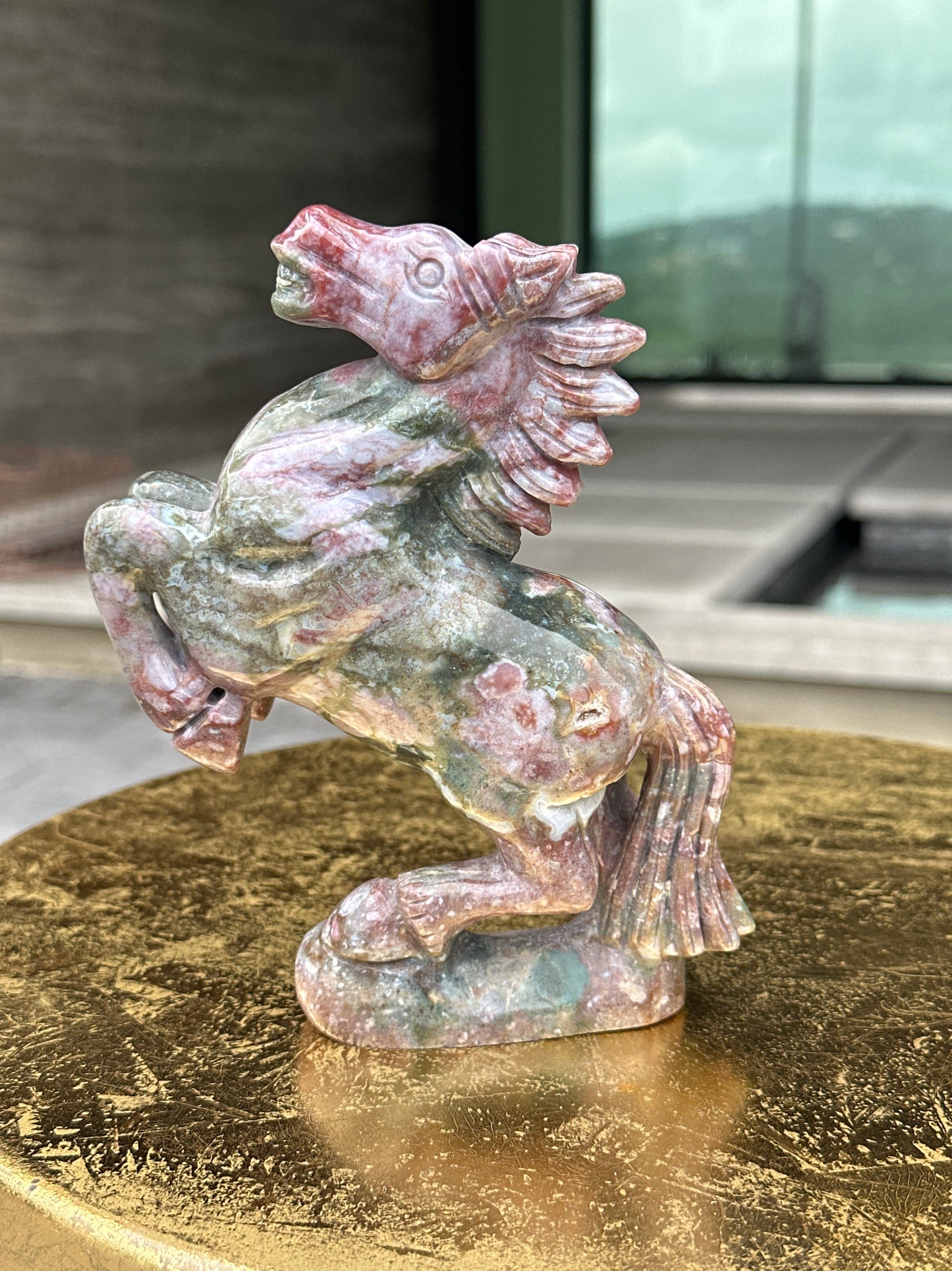 Jasper Horse Carving