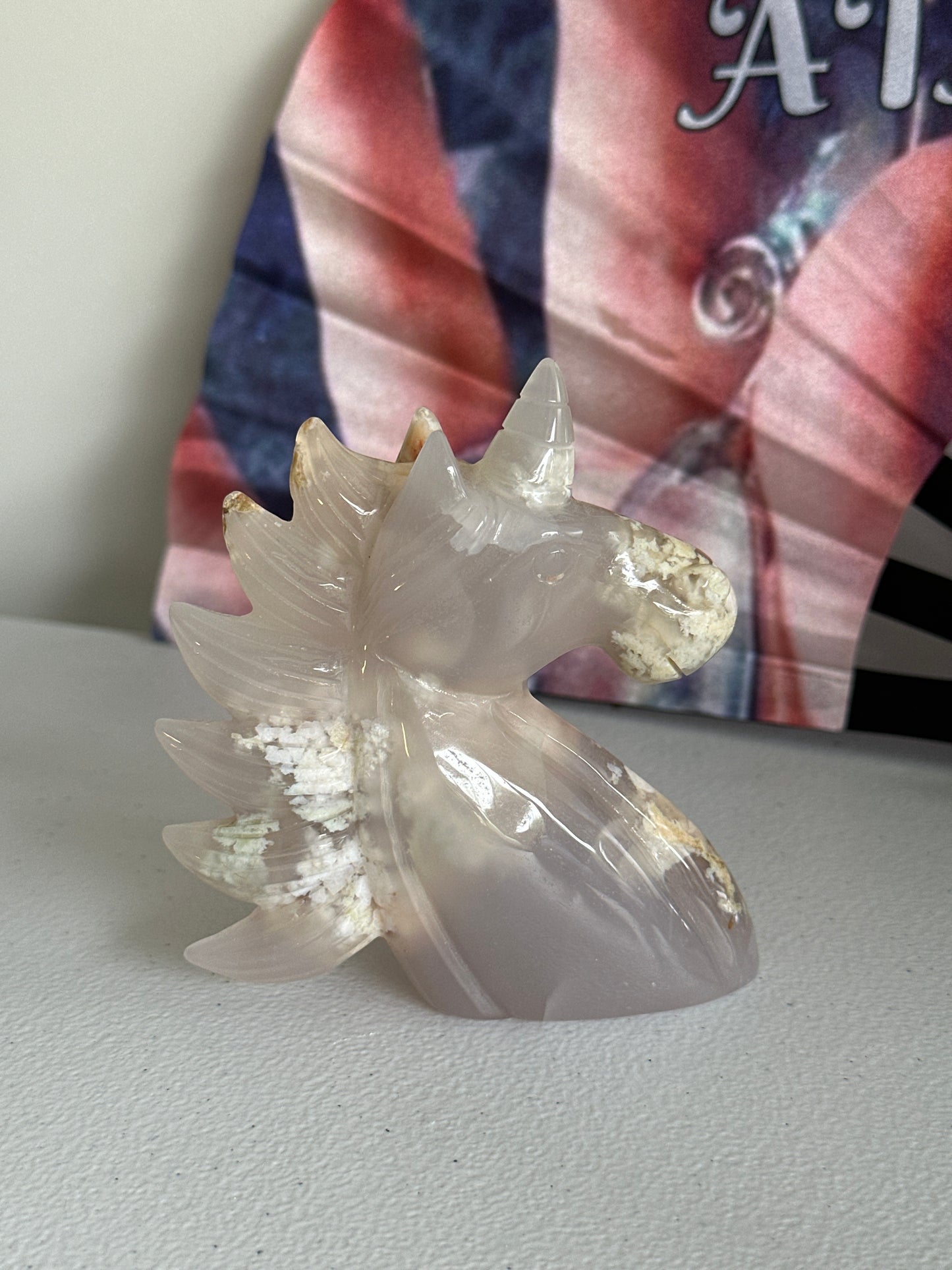 Flower Agate Unicorn