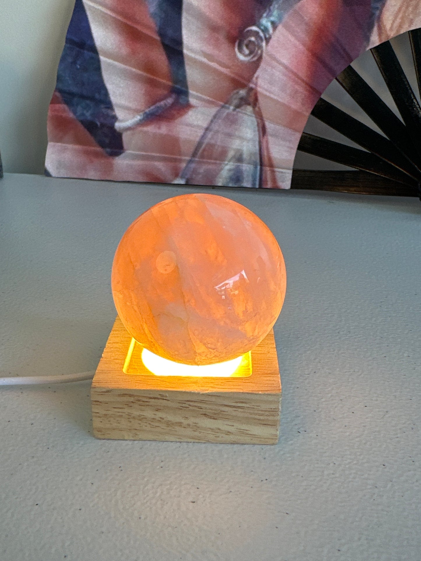 Rose Quartz Sphere with Golden Healer