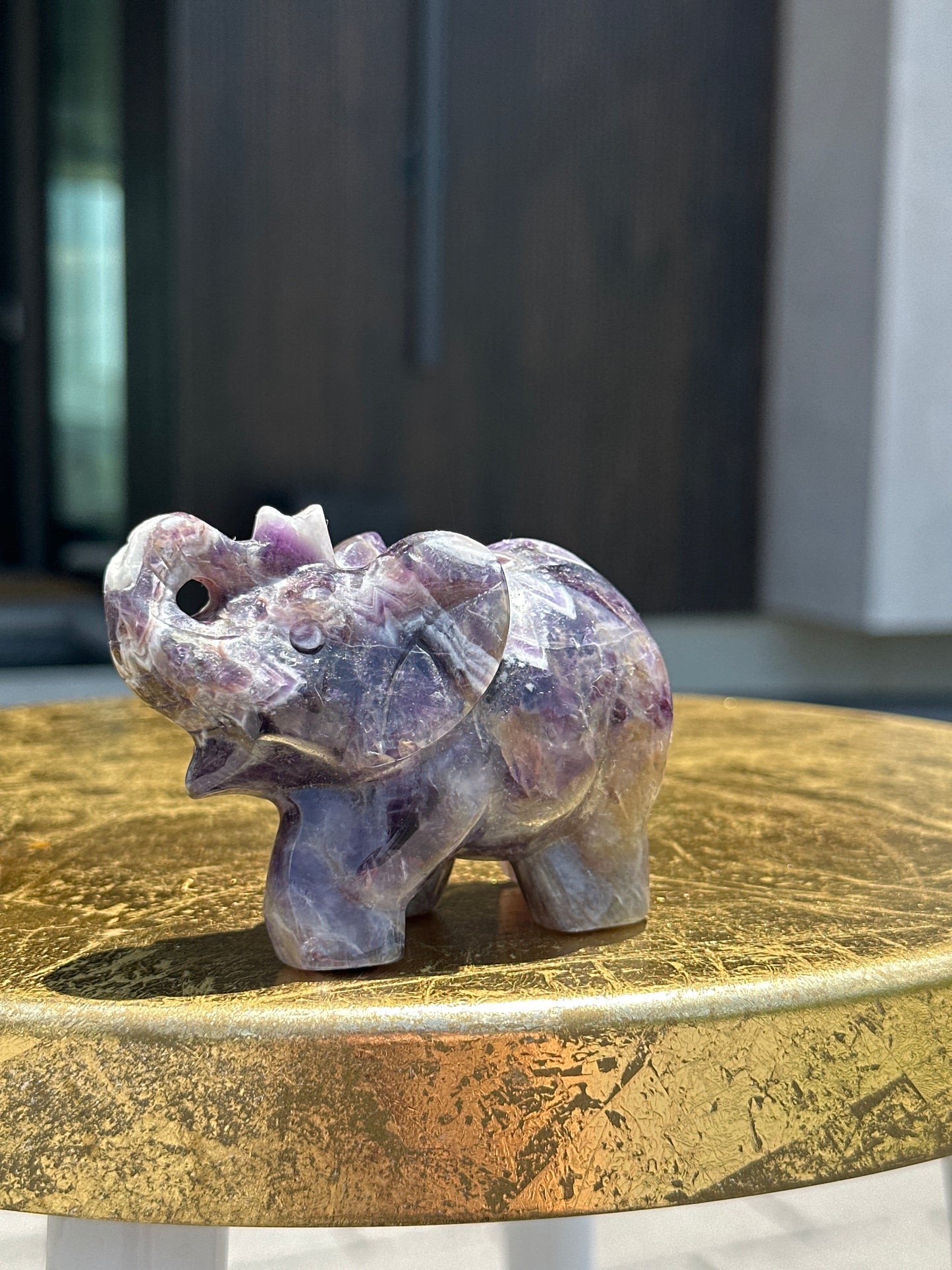 Chevron Amethyst Elephant