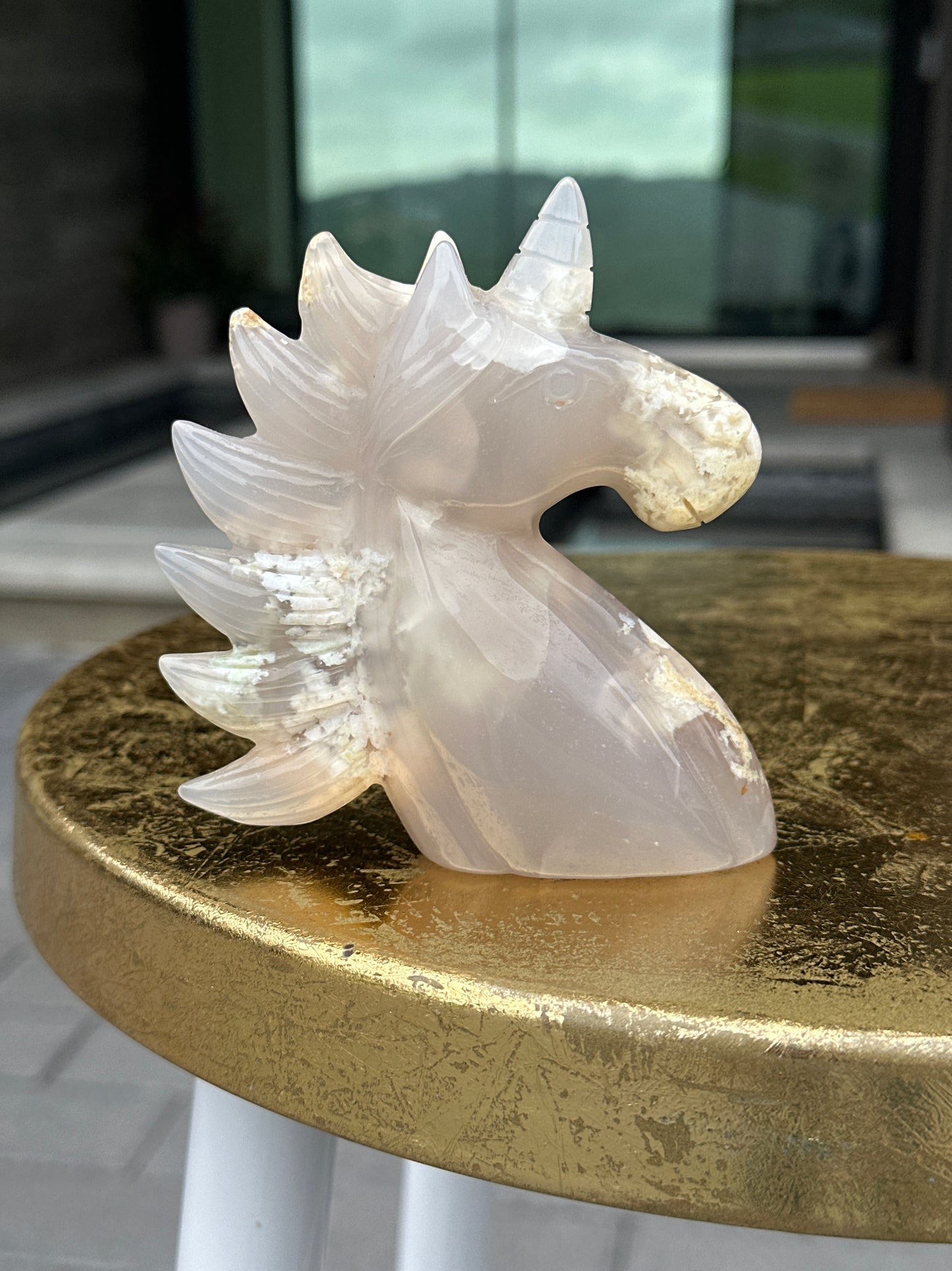 Flower Agate Unicorn