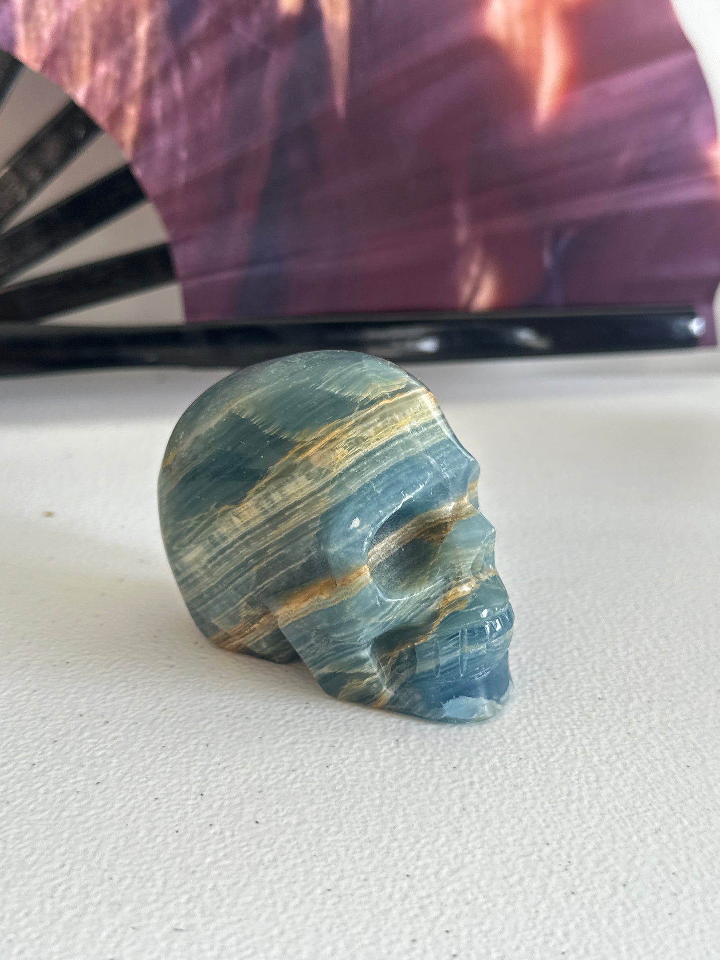 Lemurian Blue Calcite Skull