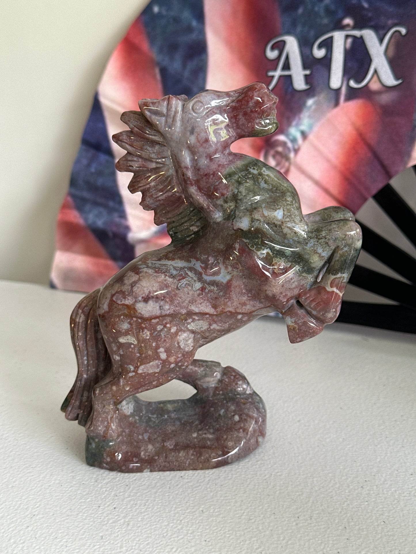 Jasper Horse Carving
