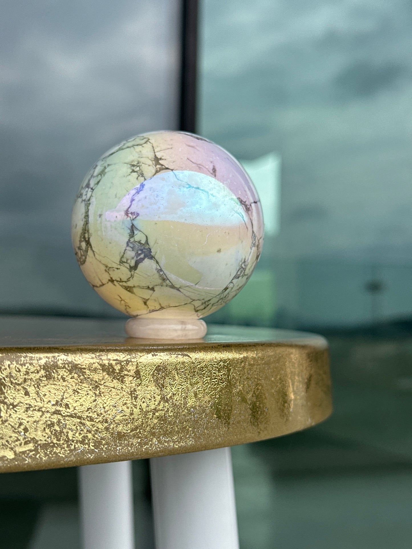 Aura Howlite Sphere