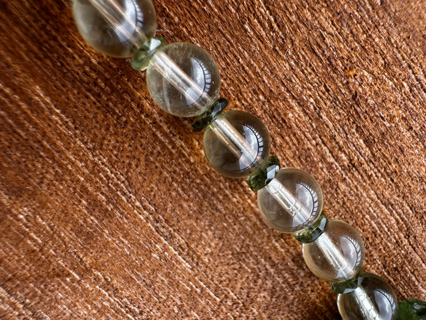 TMB Premium Moldavite Libyan Desert Glass Tektite Bracelet with Sterling Silver Toggle