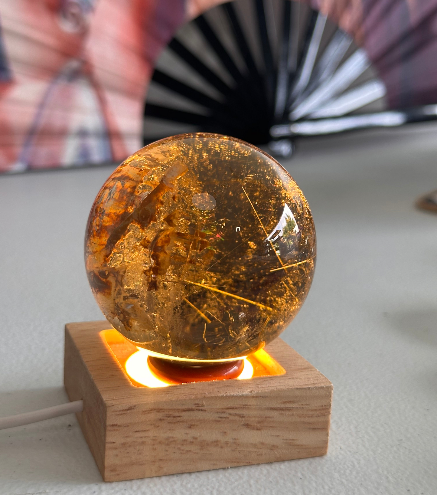 Smoky Quartz Rutile Sphere With✨Inclusions!