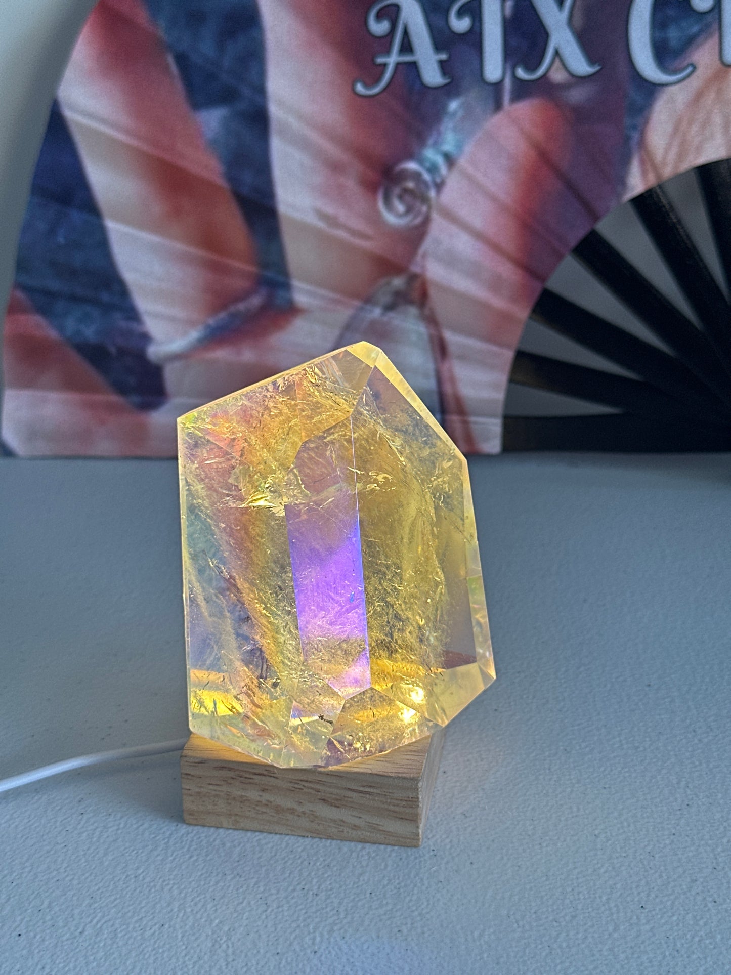 Clear Quartz Freeform with Aura Coating