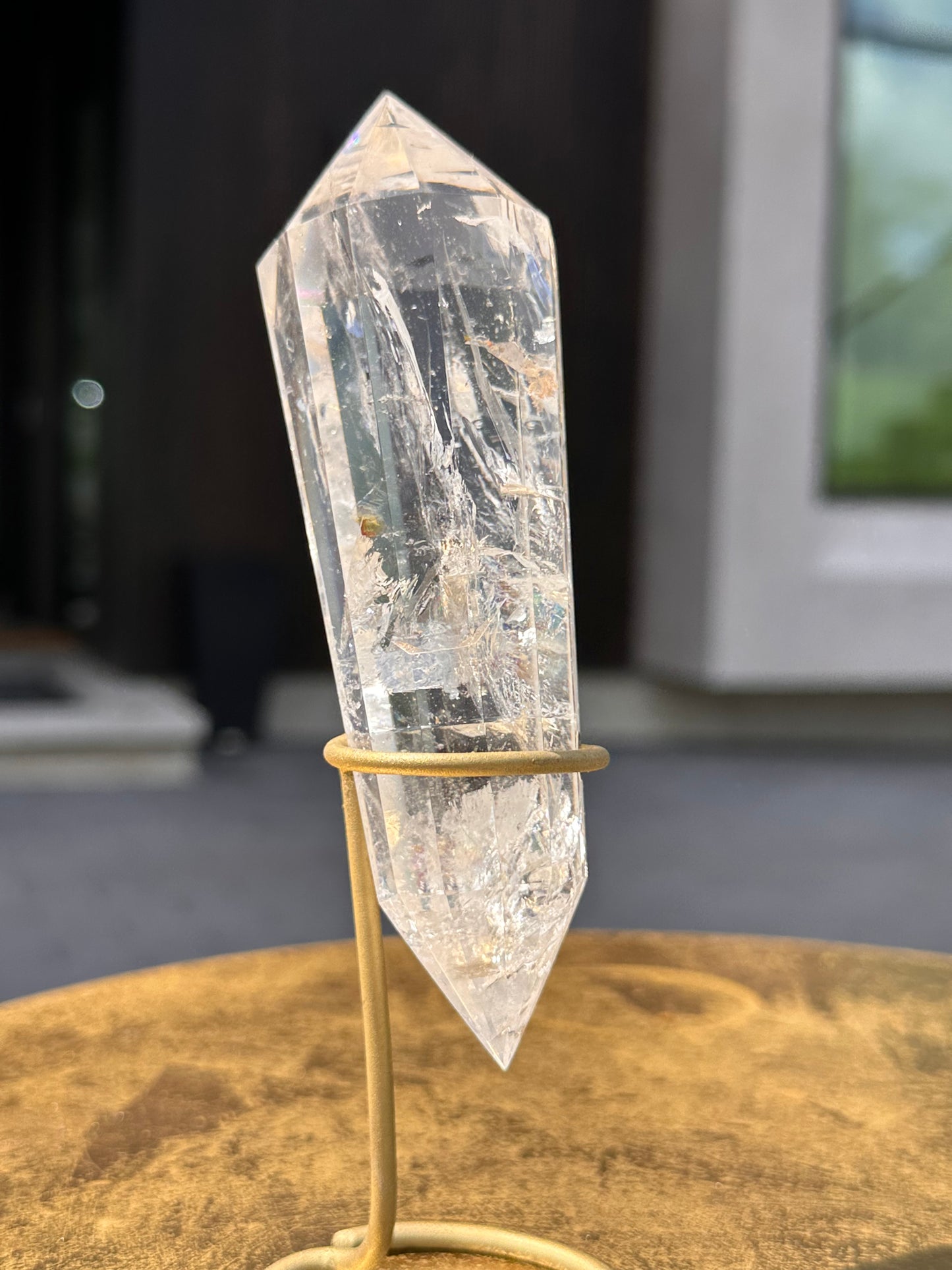 Clear Quartz Rainbow Vogel With Inclusions