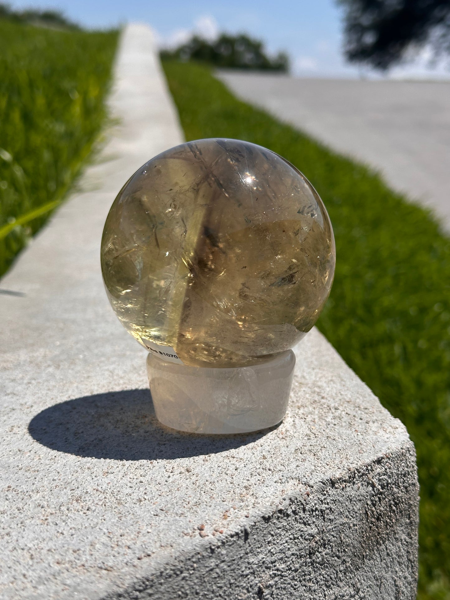 Citrine Sphere With Phantoms