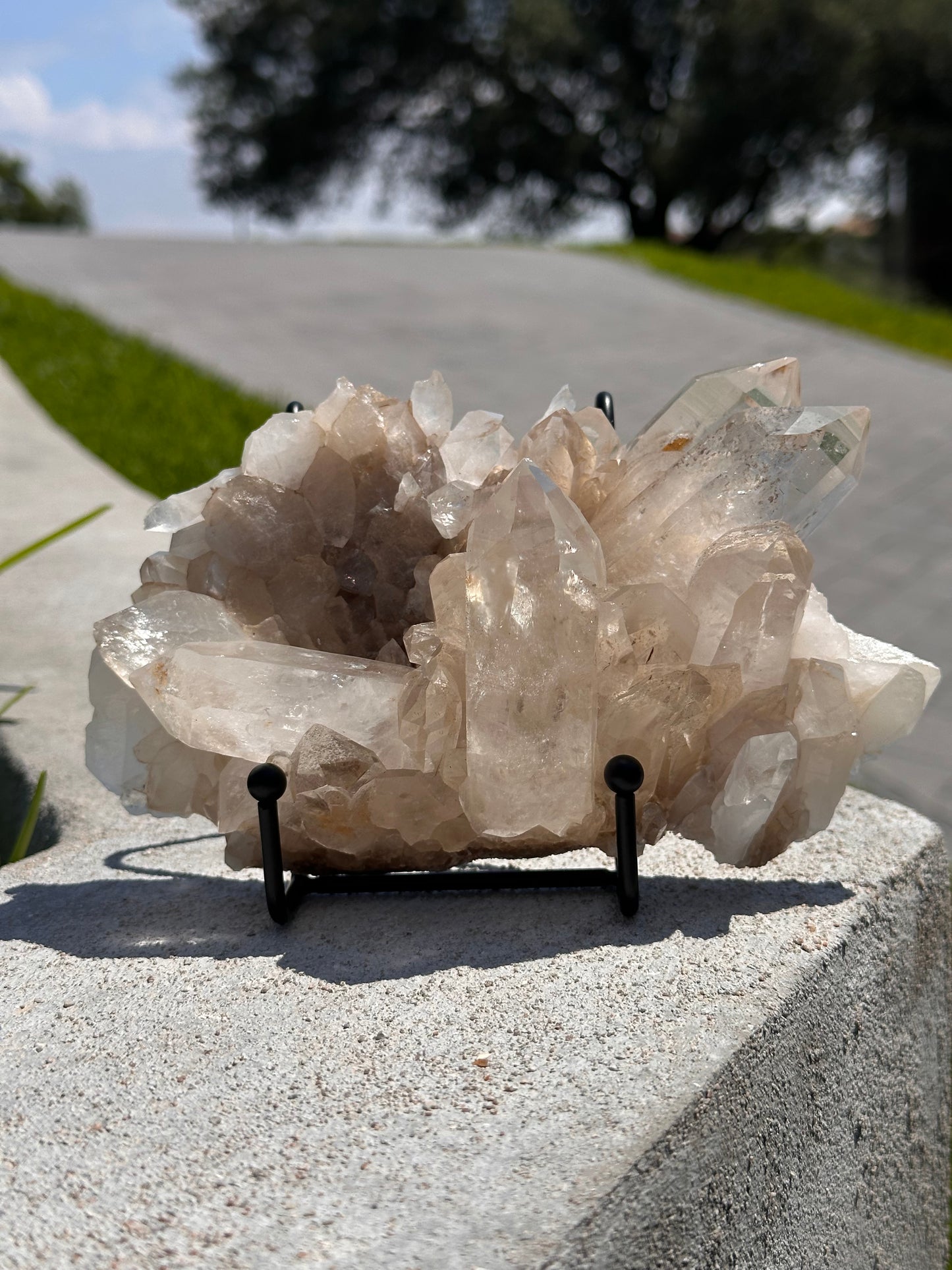 Quartz Cluster with Druzy Base