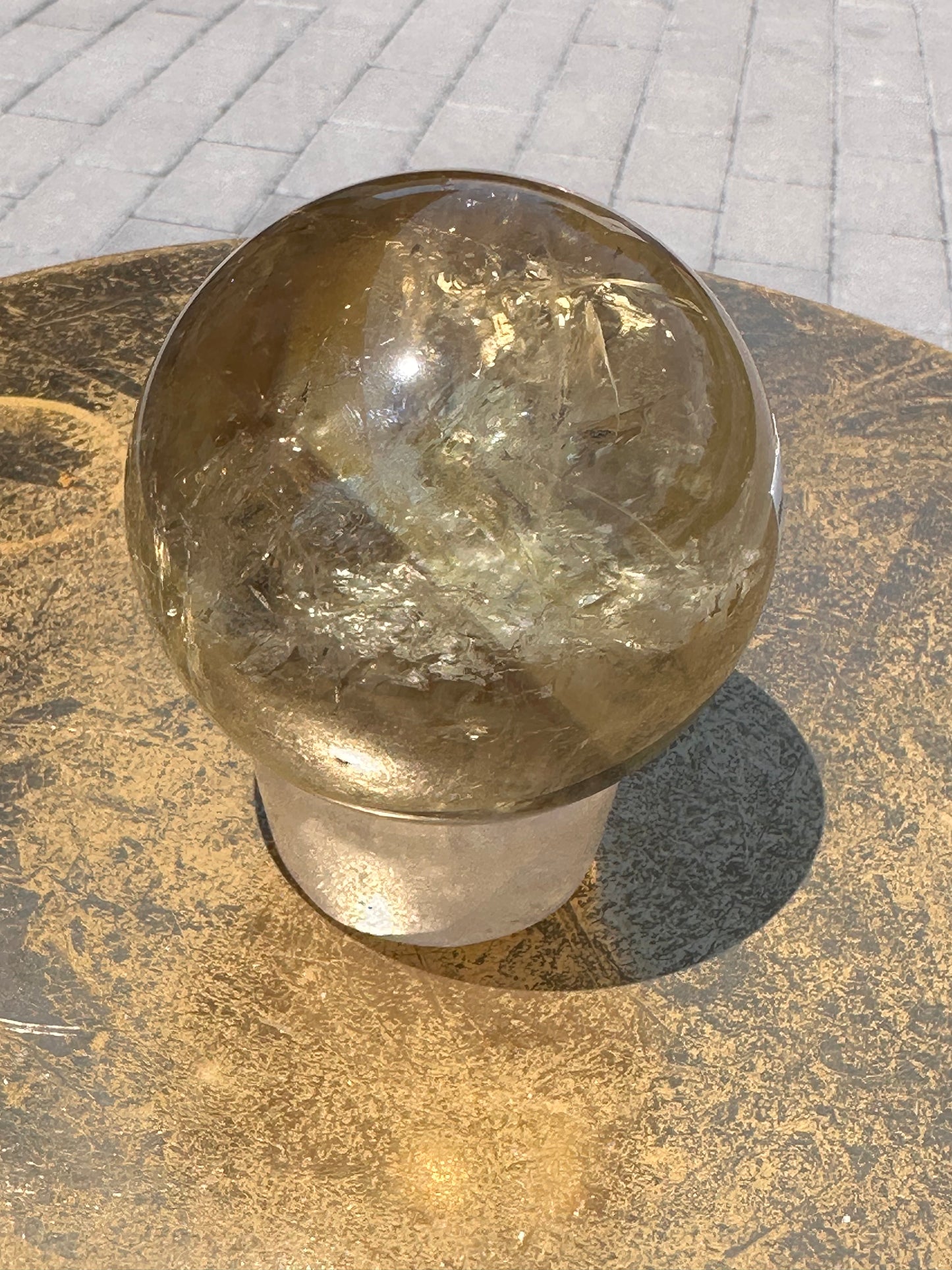 Citrine Sphere With Phantoms