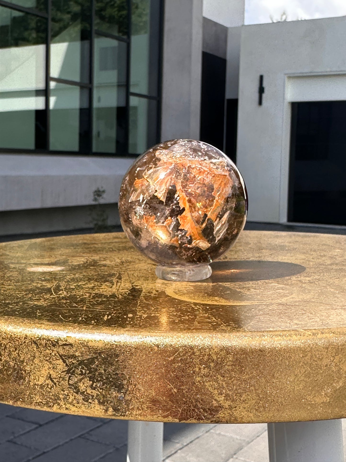 Smoky Quartz Rutile Sphere With✨Inclusions!