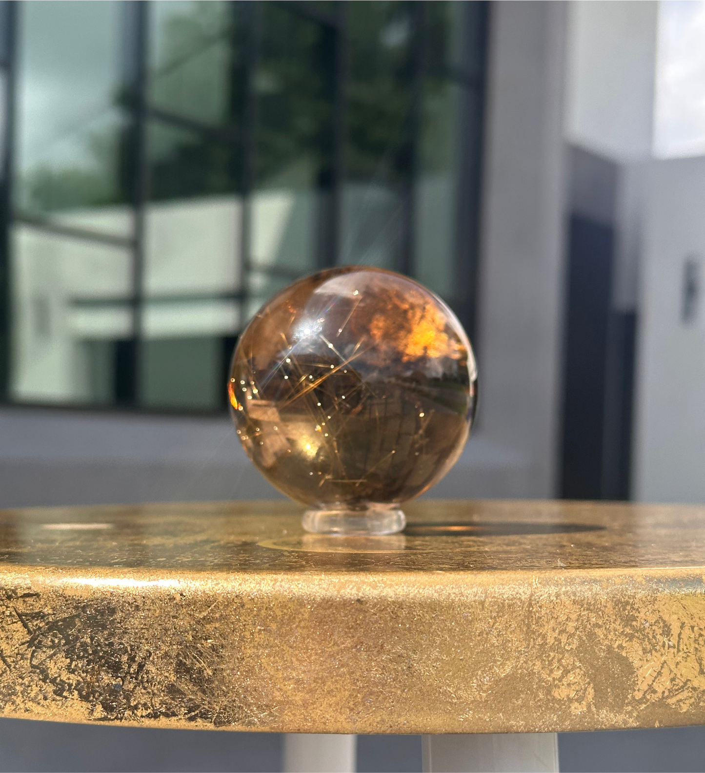 Smoky Quartz Rutile Sphere