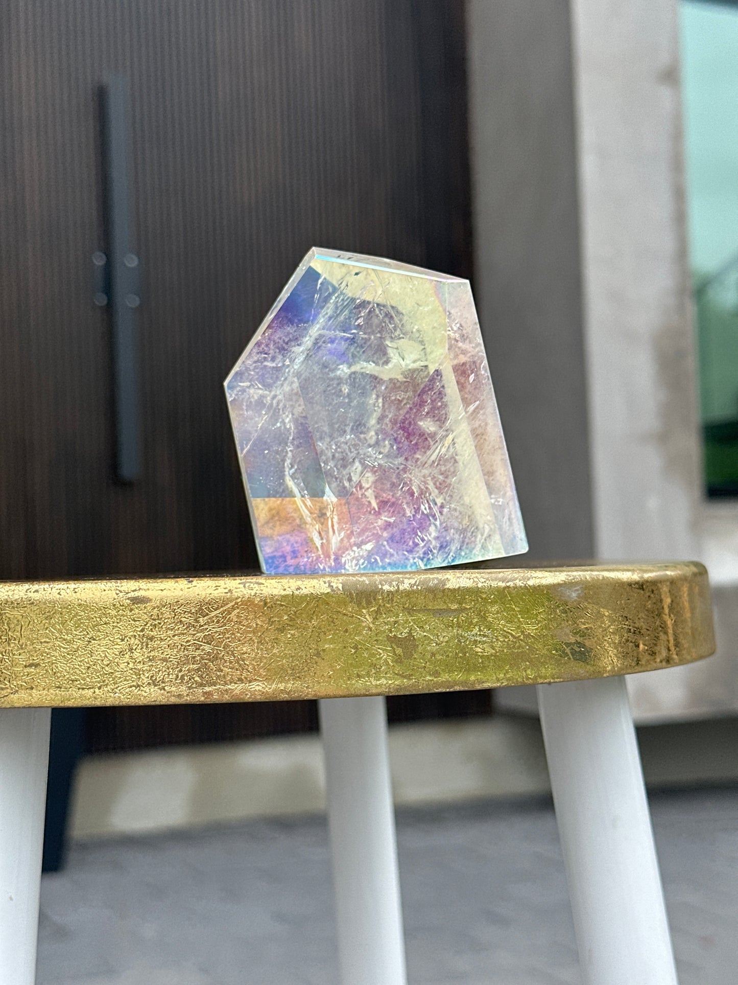 Clear Quartz Freeform with Aura Coating