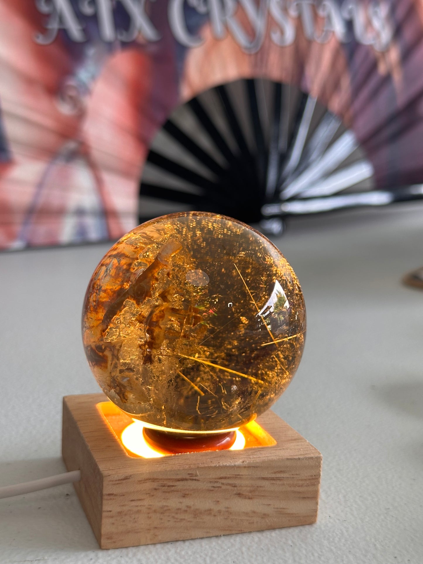 Smoky Quartz Rutile Sphere With✨Inclusions!