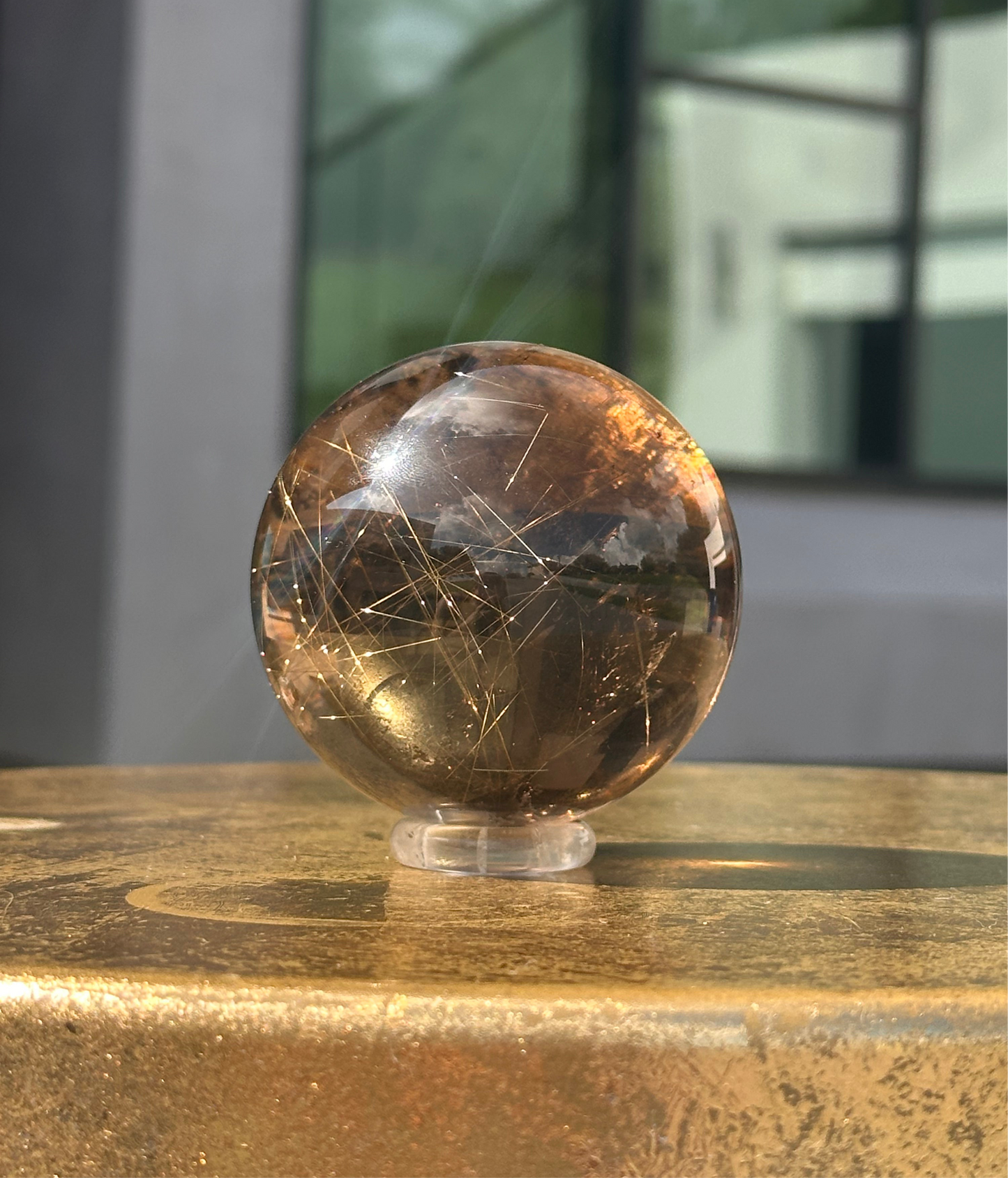 Smoky Quartz Rutile Sphere