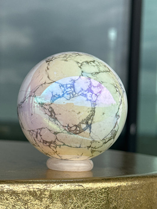 Aura Howlite Sphere