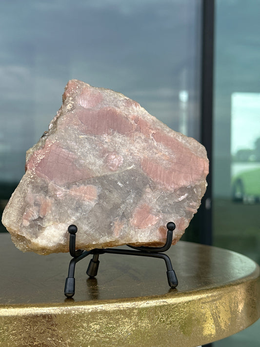Sunstone Moonstone and Smoky Quartz Slice