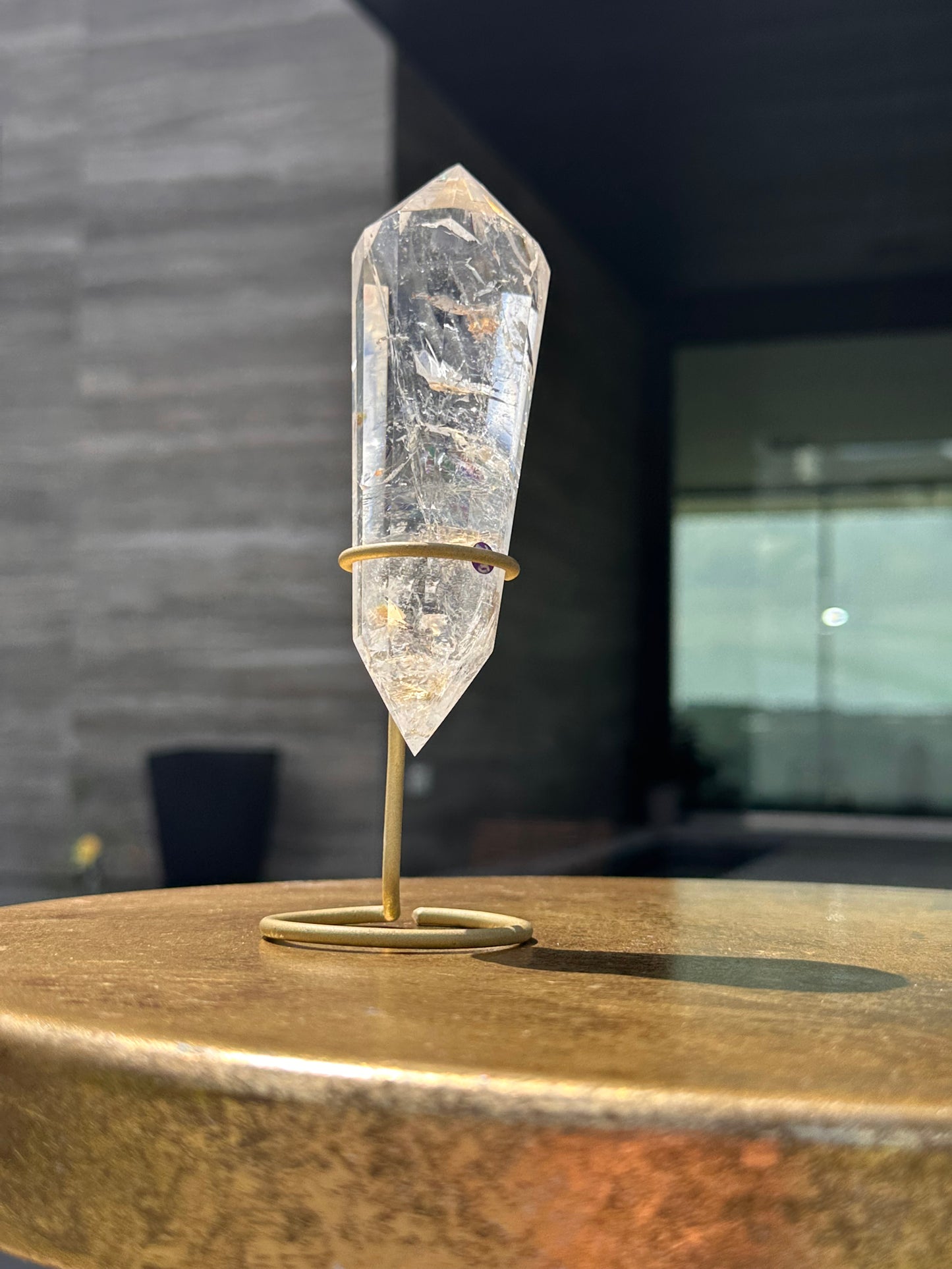 Clear Quartz Rainbow Vogel With Inclusions