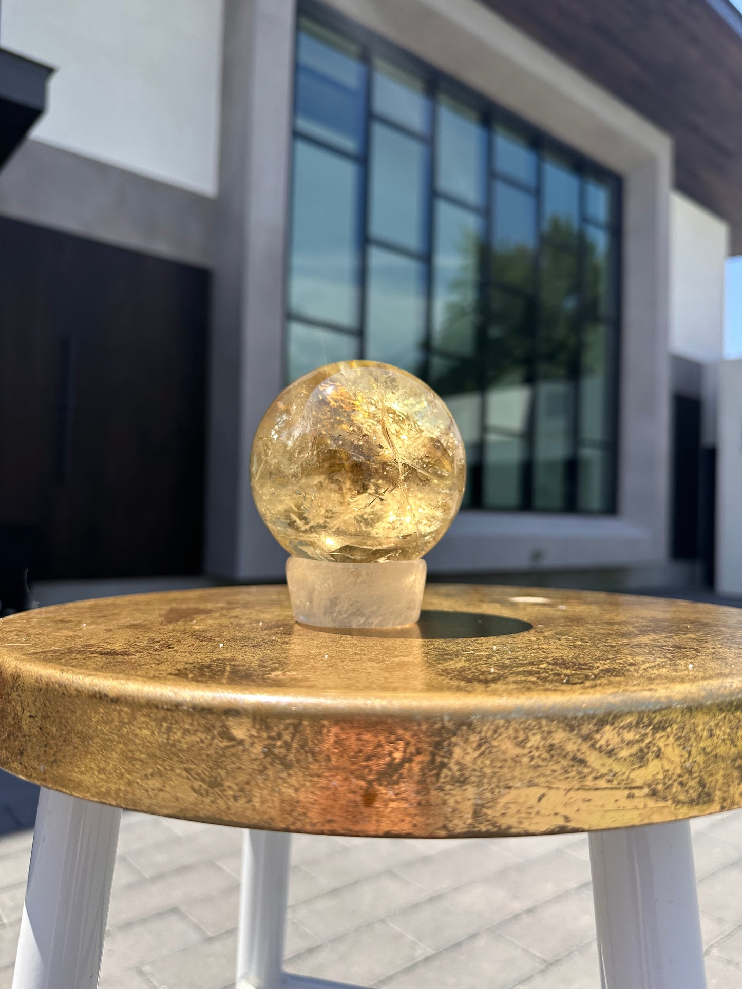 Citrine Sphere With Phantoms