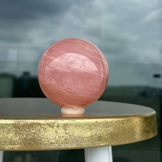Gemmy Dark Rose Quartz Sphere