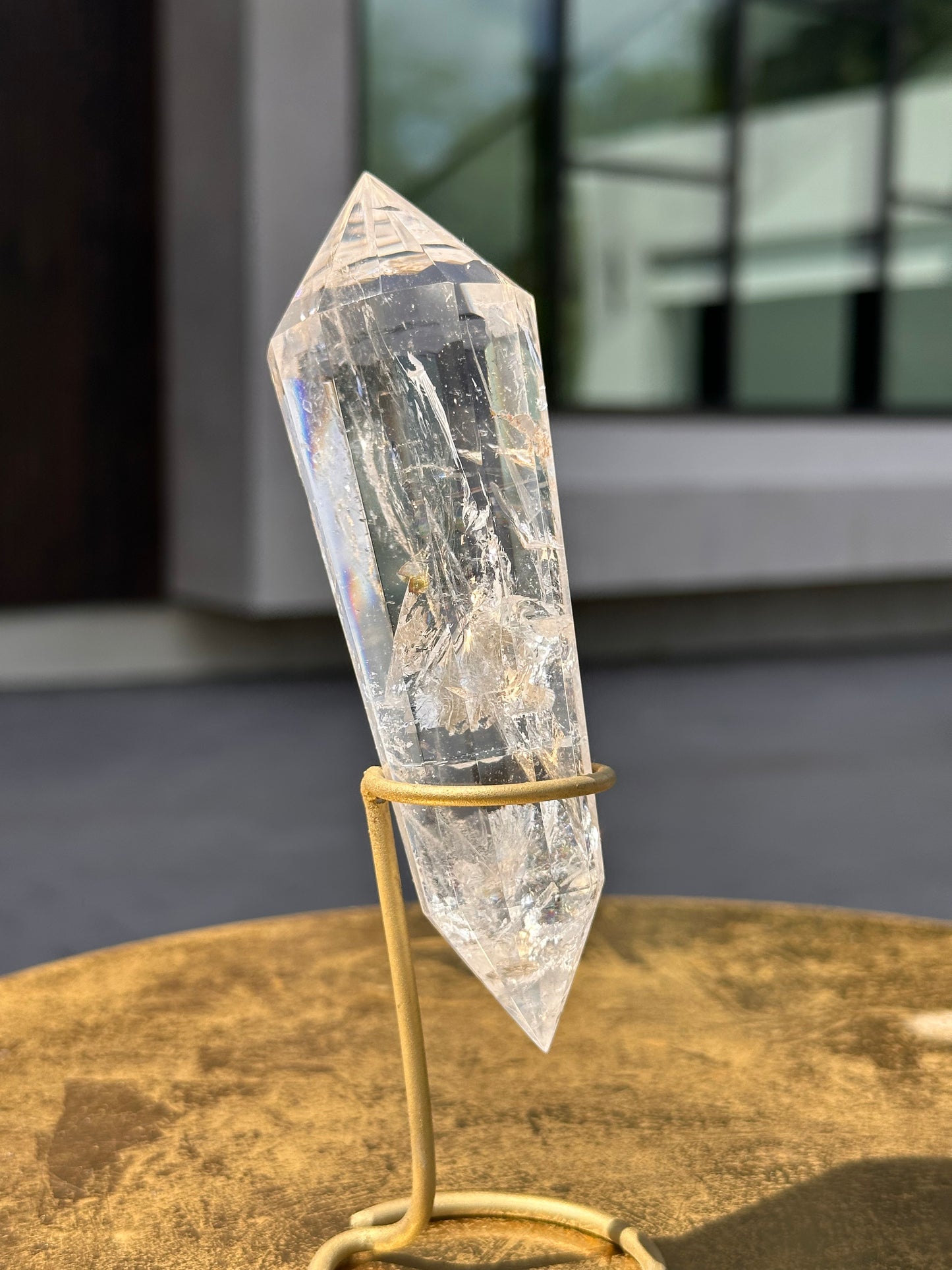 Clear Quartz Rainbow Vogel With Inclusions