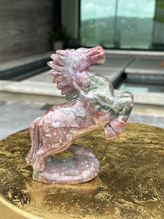 Jasper Horse Carving
