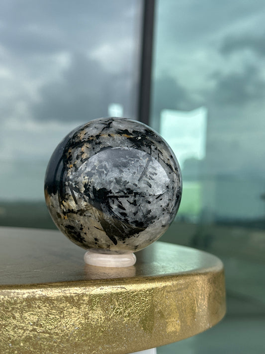 Tourmalated Quartz Sphere