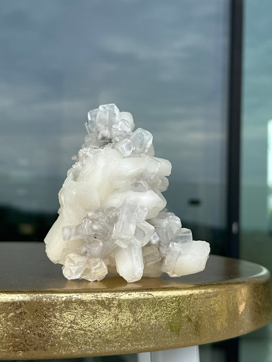 Calcite and Stibnite Specimen