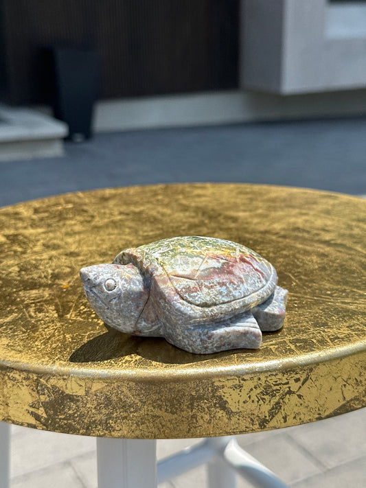 Jasper Sea Turtle Carving