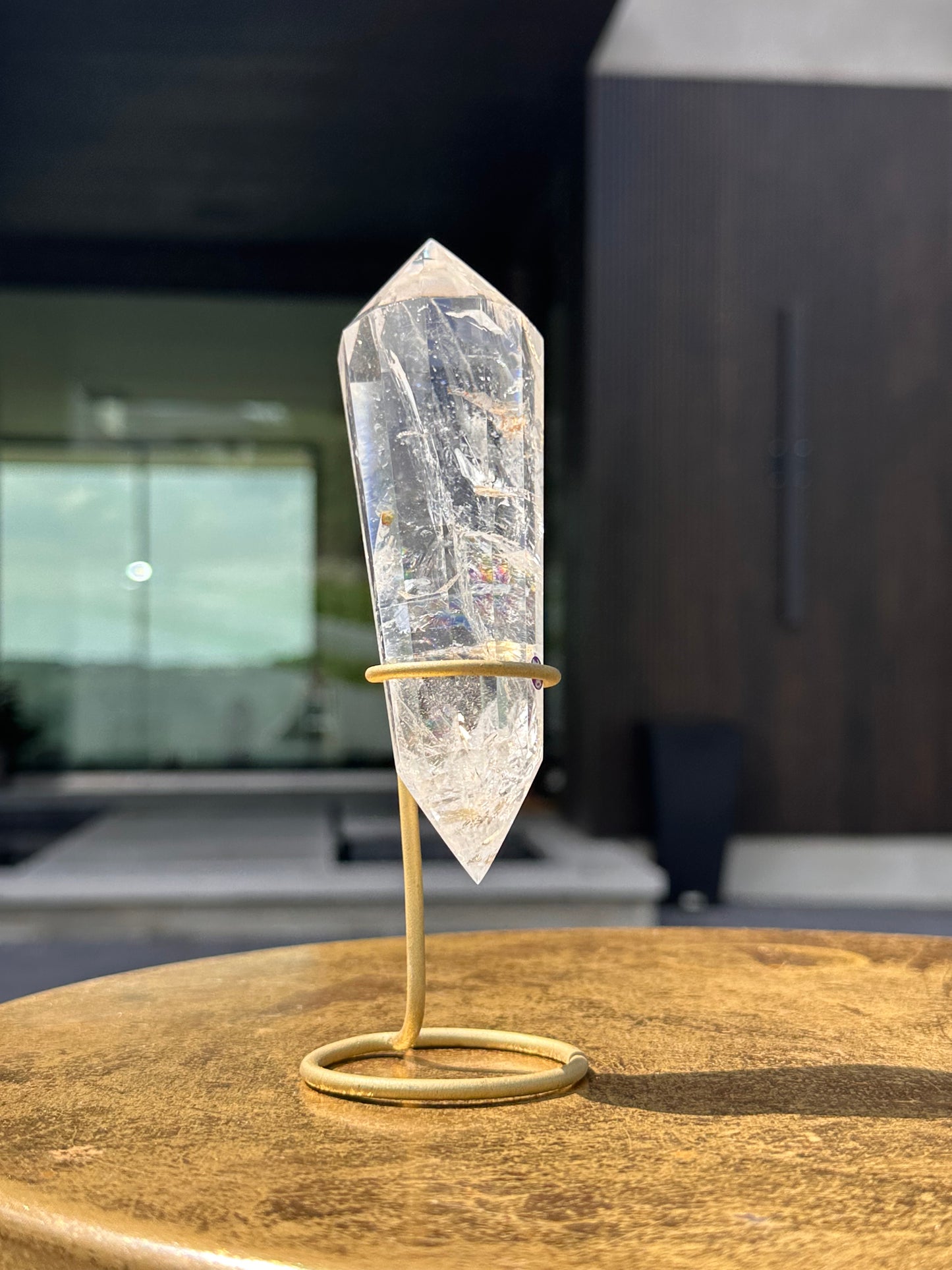 Clear Quartz Rainbow Vogel With Inclusions