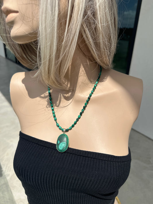 Velvety Malachite Necklace