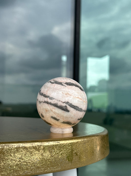 PInk Zebra Jasper Sphere