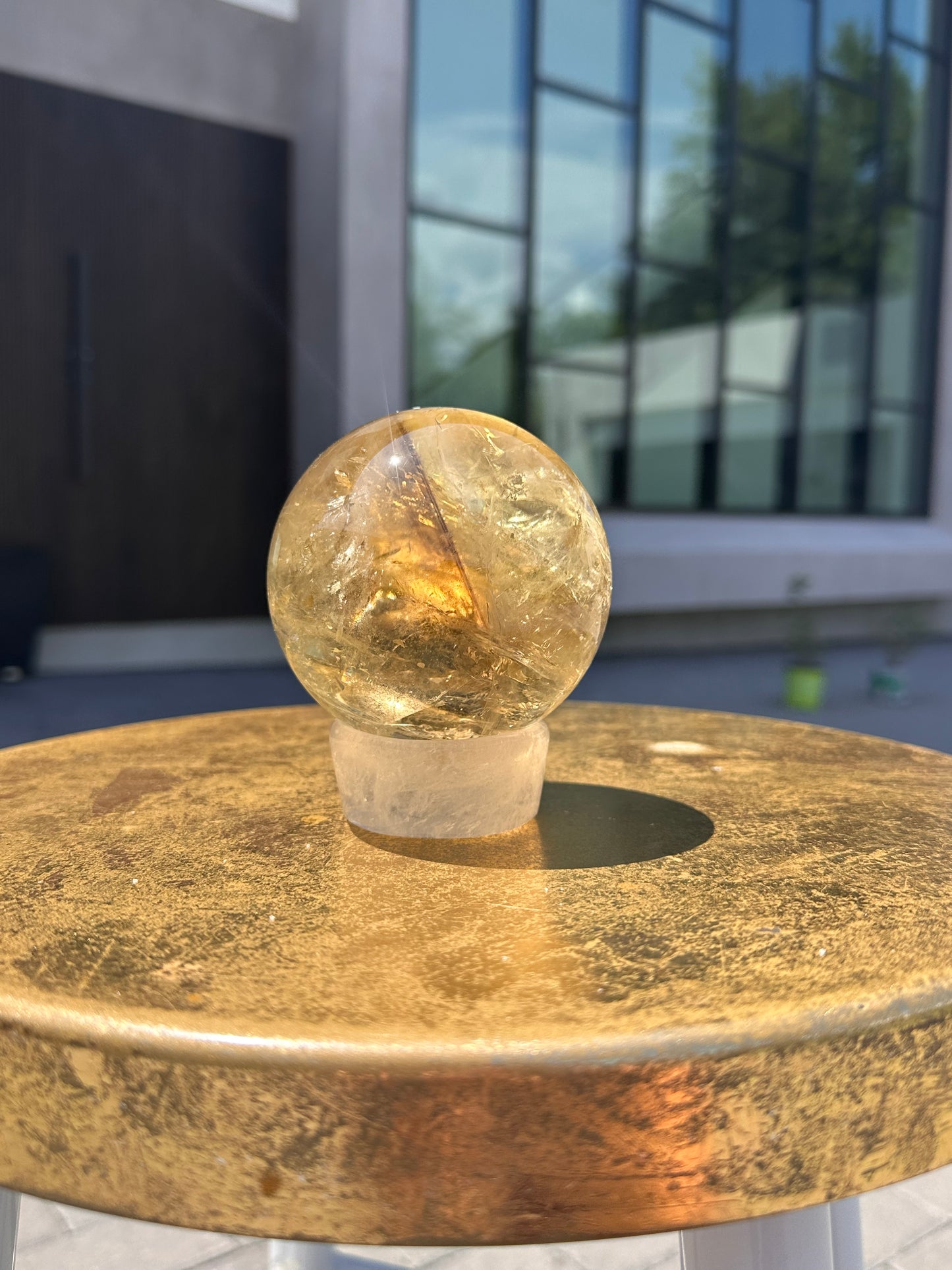 Citrine Sphere With Phantoms