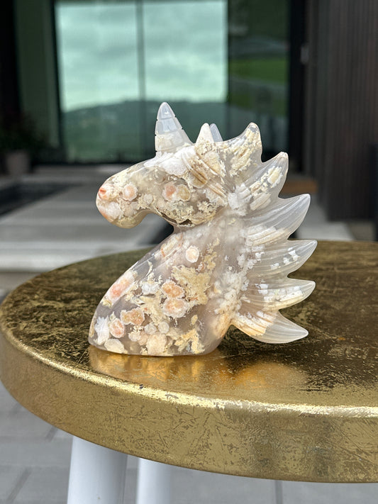 Flower Agate Unicorn