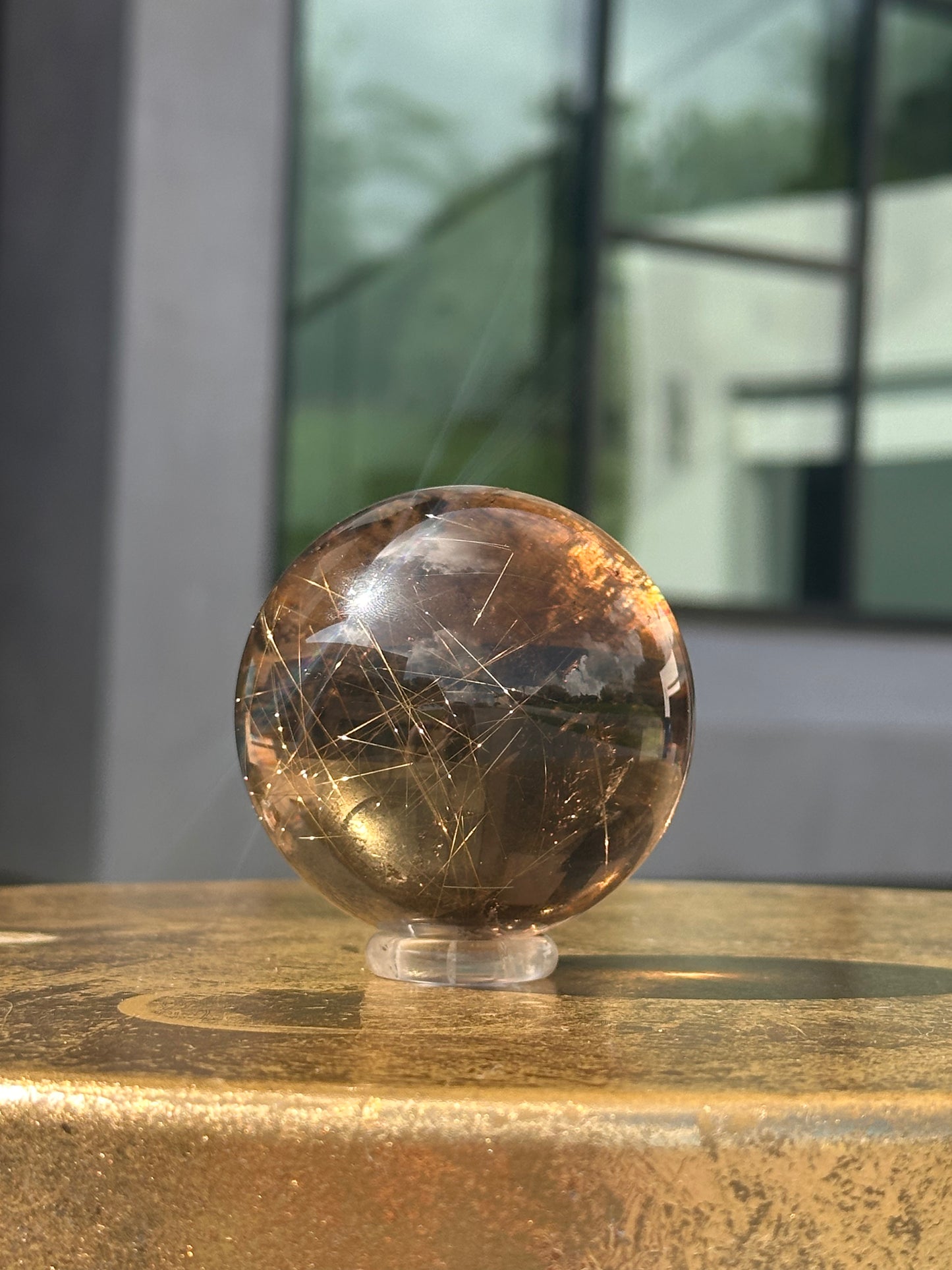 Smoky Quartz Rutile Sphere