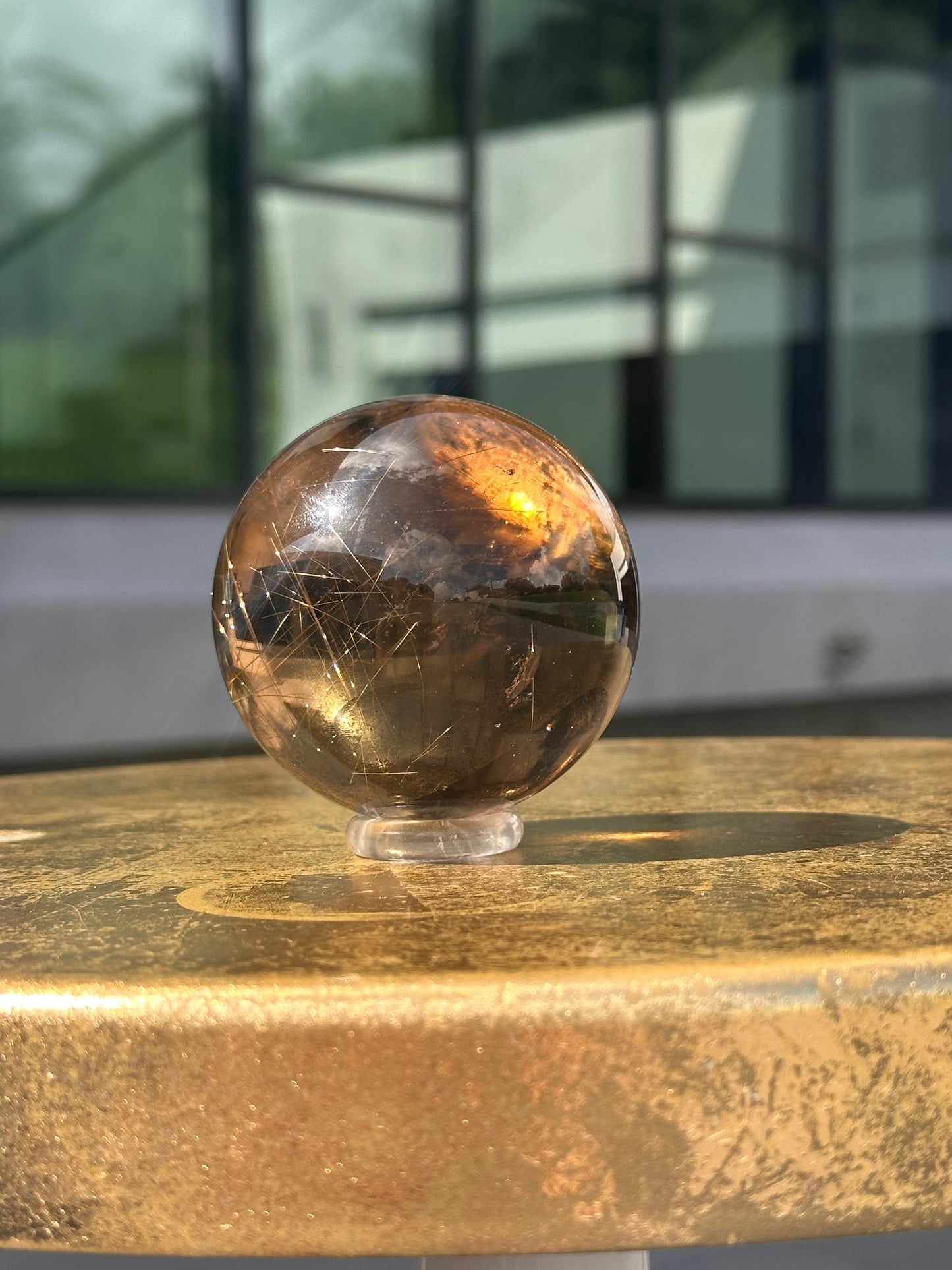 Smoky Quartz Rutile Sphere