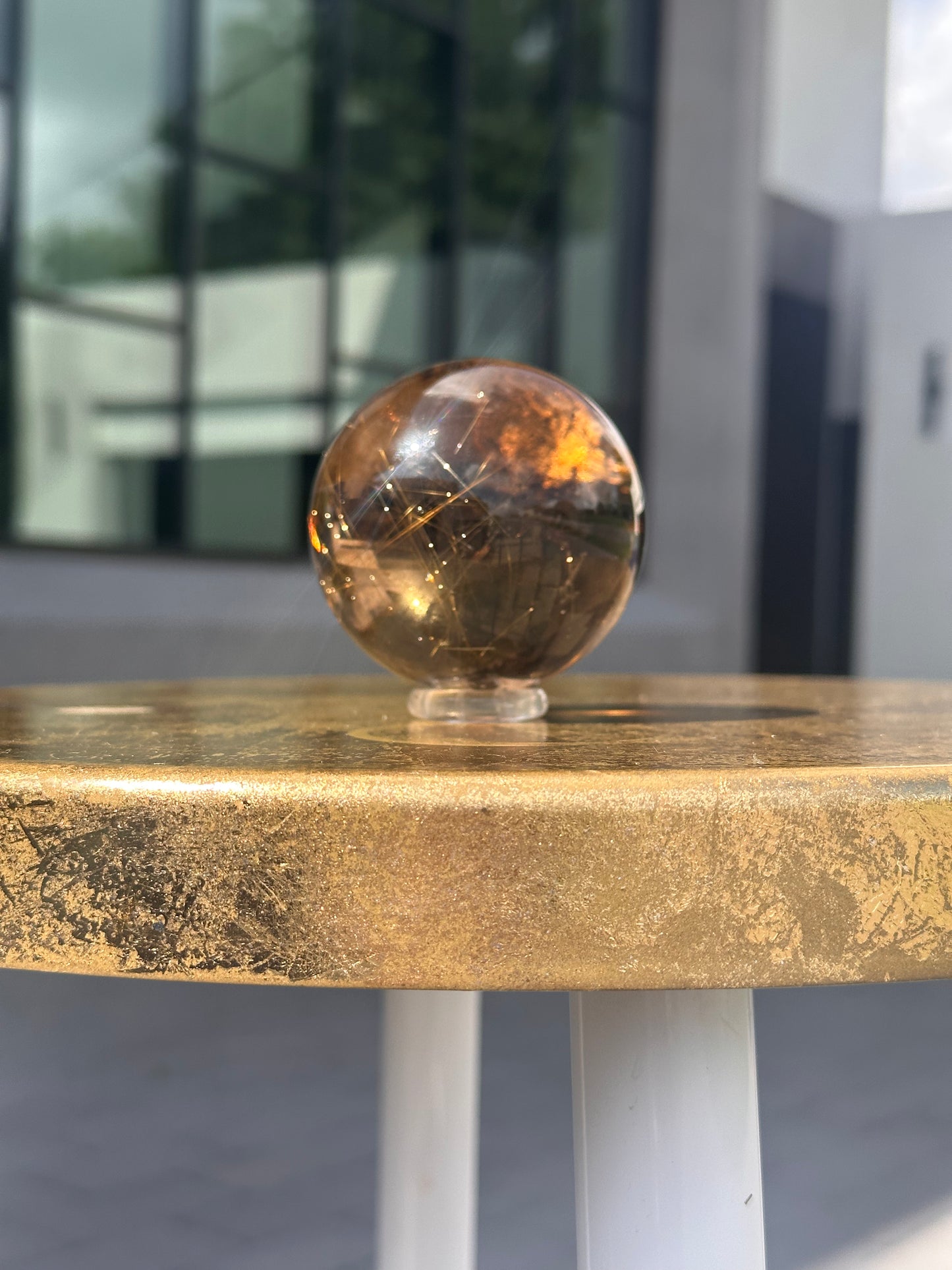 Smoky Quartz Rutile Sphere