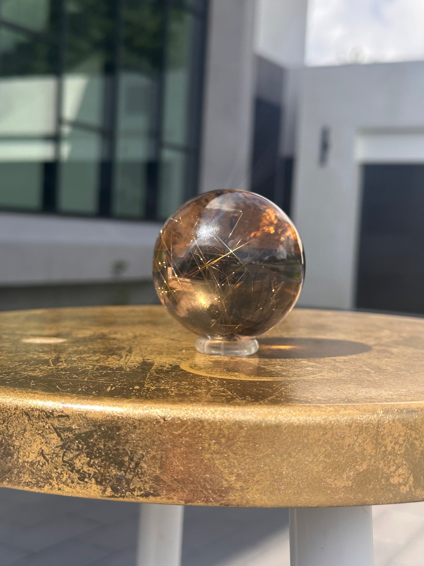 Smoky Quartz Rutile Sphere
