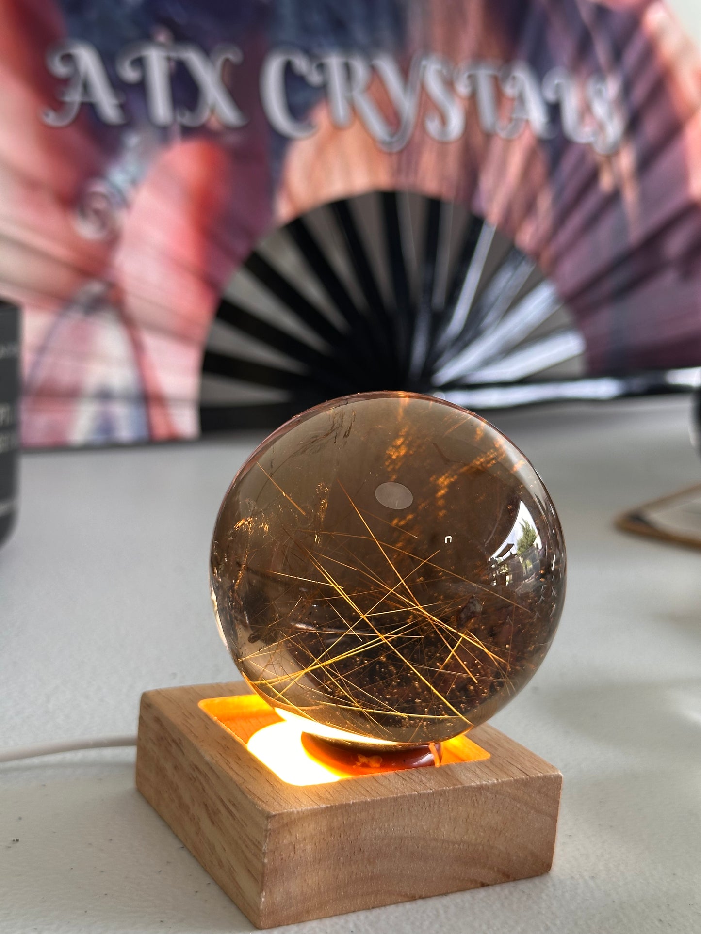 Smoky Quartz Rutile Sphere