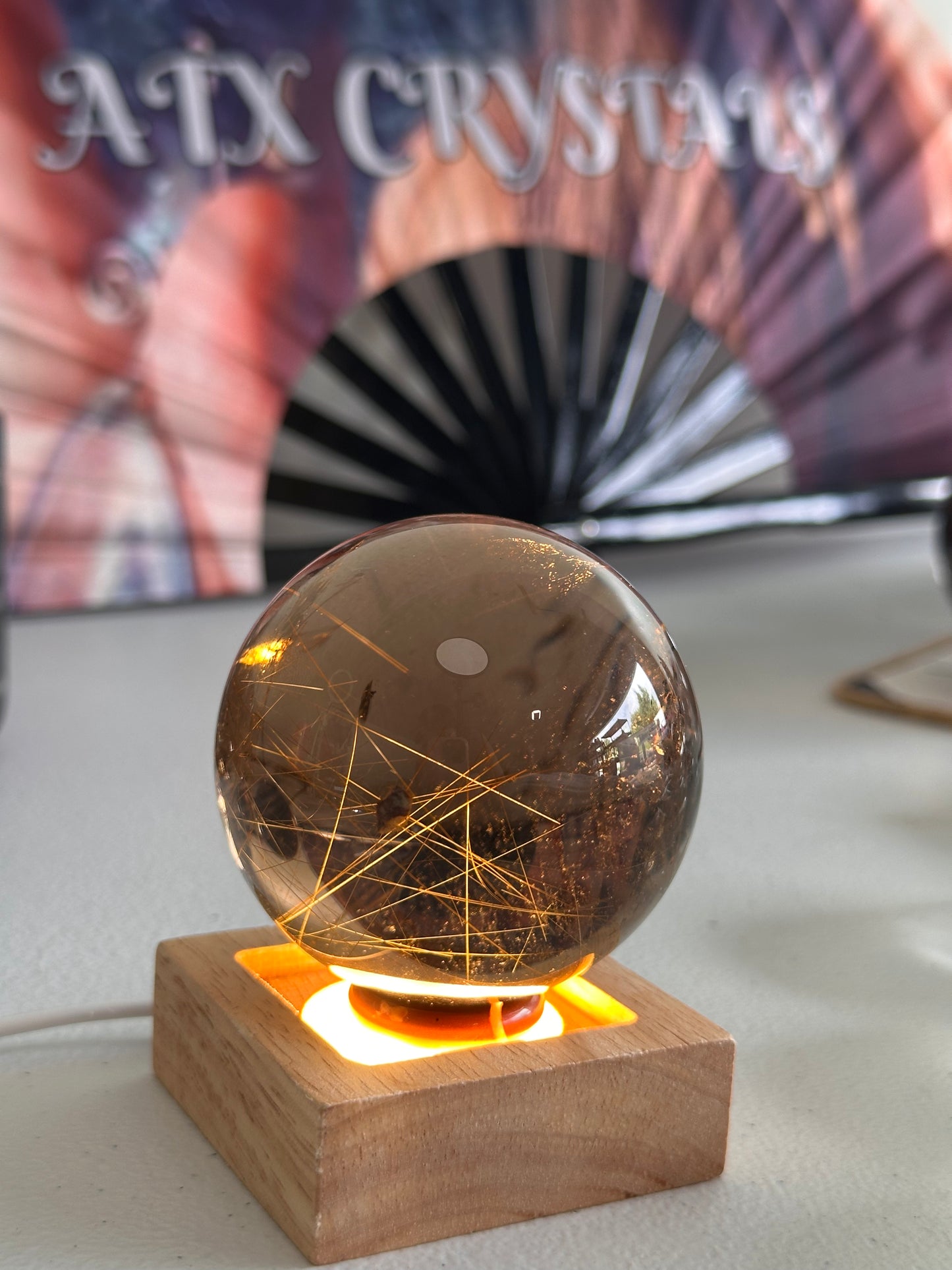 Smoky Quartz Rutile Sphere