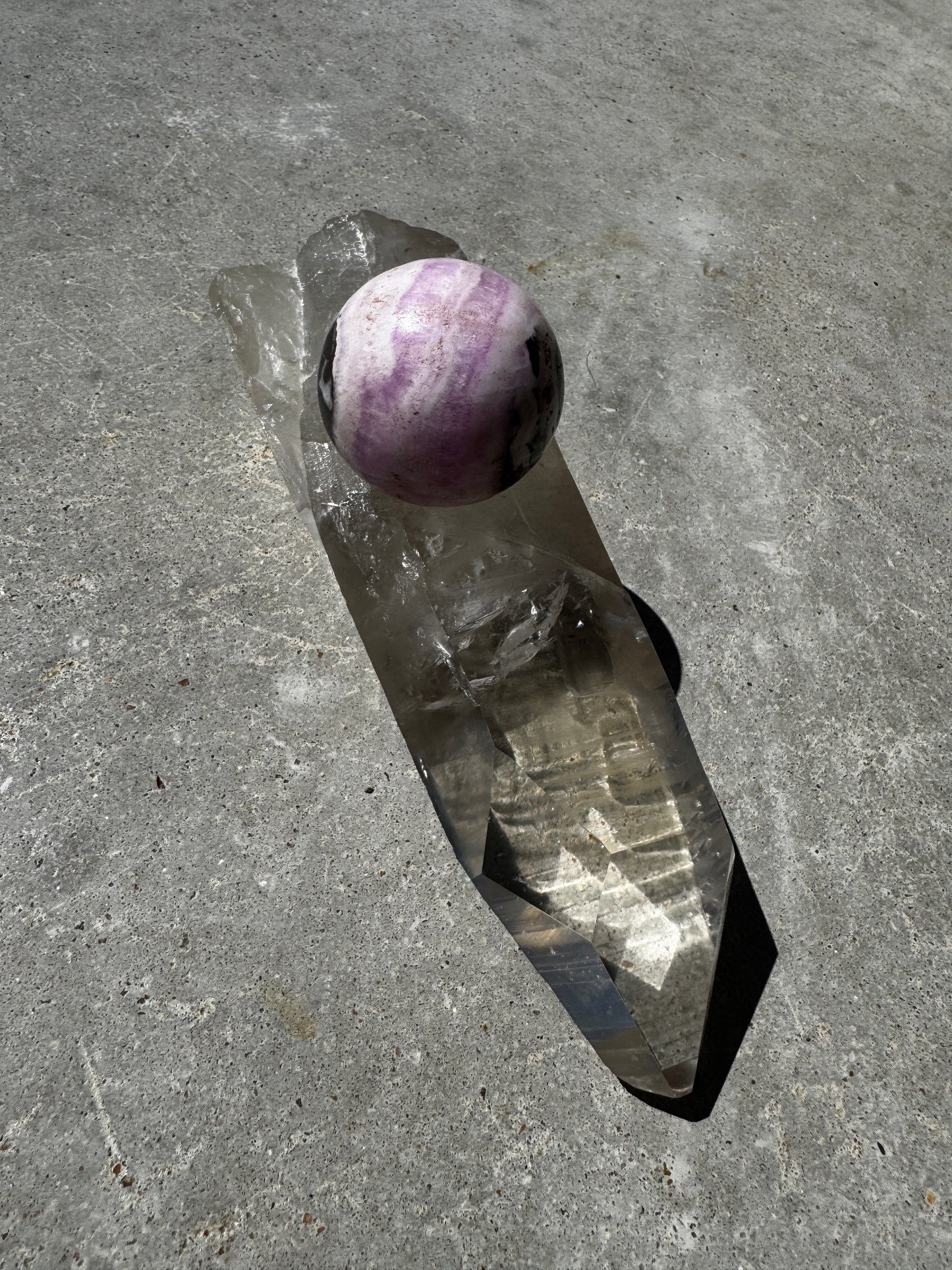 Pink Aragonite & Magnetite for Calling in Love and Manifestation directly from your Heart 186 Grams